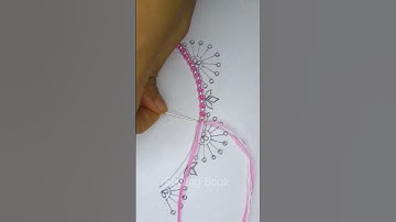 🔥Most trending neckline hand embroidery sewing tutorial! #shorts #trending #embroidery #cute #art