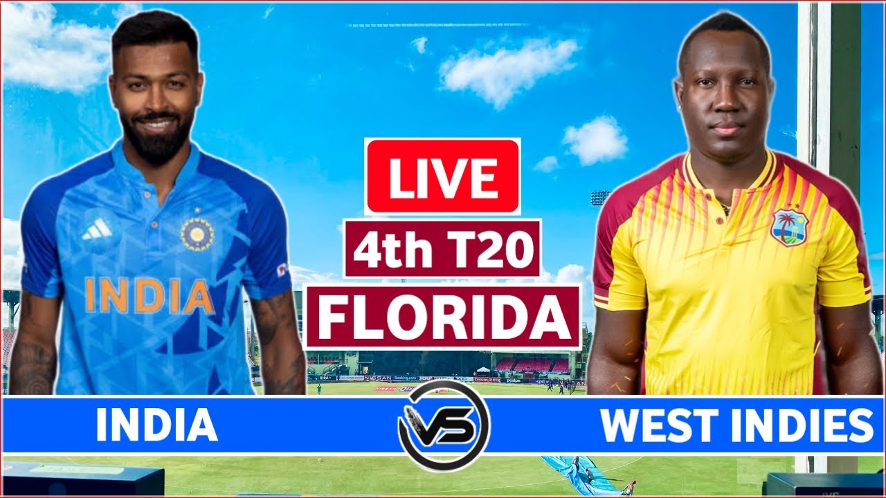 IND vs WI 4th T20 Live Scores and Commentary India vs West Indies 4th T20 Live Scores WI innings