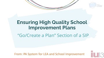 Guidance to Review & Approve SIPs: Part 3-Create a Plan