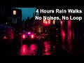 Walking in Night Rain 4Hours [NO Noises] Walk in calm neighborhood Bordeaux 4k France / for sleeping