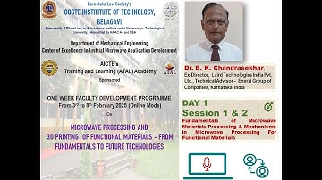 AICTE-ATAL FDP Day 1 - Inauguration and Session 1 (03-02-2025) at KLS GIT