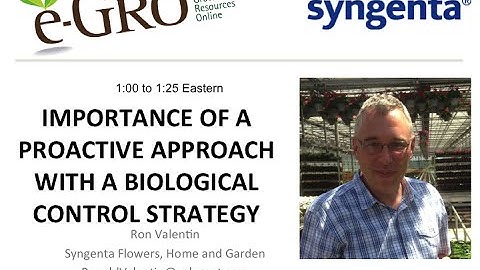 Biocontrol Webinar -  A Proactive Approach with a Biological Control Strategy
