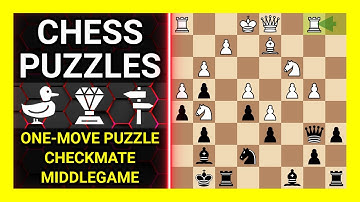 Chess Puzzles to Practice. Themes: One-move puzzle, Checkmate, Middlegame. Learn Chess