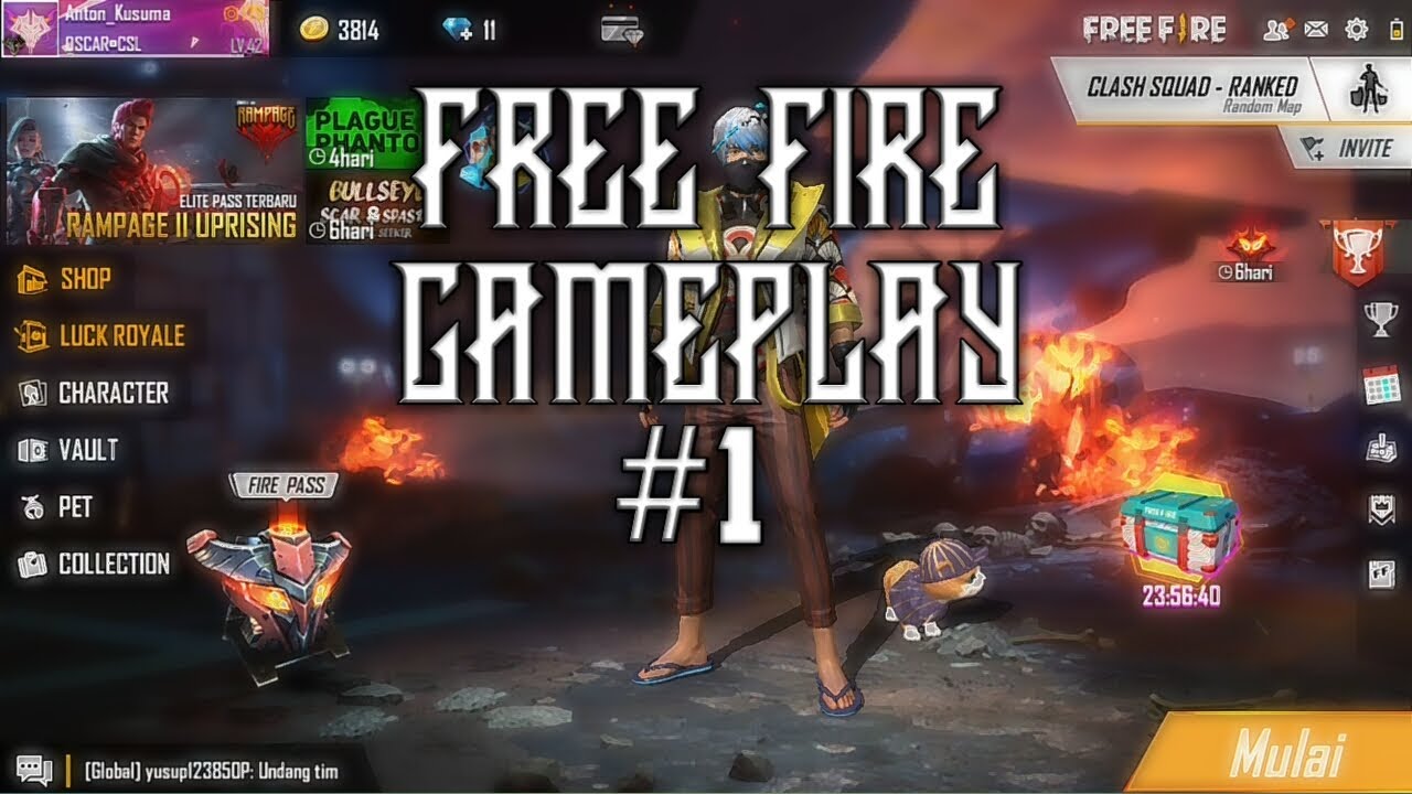 FREE FIRE GAMEPLAY #1 - YouTube