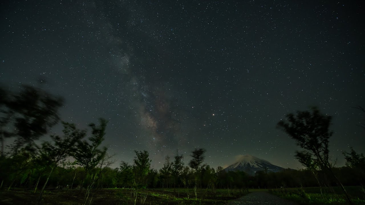 4K Night TimeLapse in Mt. Fuji ☆ 富士散策公園＆富士宮口五合目4Kタイムラプス
