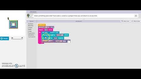 Creative Geometrical designs in the Artist Lab of Code.org #Coding #Code.org