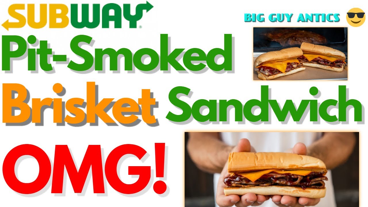 Pit-Smoked BBQ Brisket Sandwich - Subway - Mukbang - Food Review - YouTube