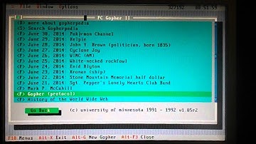 DOS adventures -- old Gopher clients for DOS