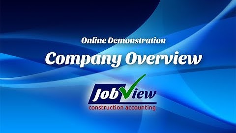 JobView Demonstration - Company Overview
