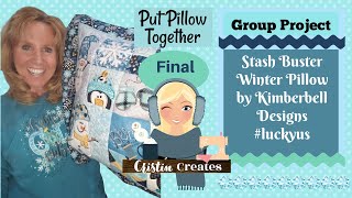 Kimberbell Lucky Us Pillow - Winter Version – Final Put Pillow Together - Stash Buster Challenge screenshot 5
