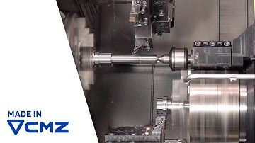 Machining Shafts on a Multiturret Lathe using Tailstock and Gantry Loader | Made in CMZ
