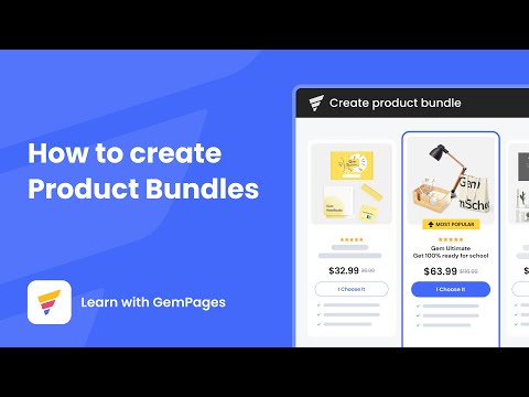 How To Create Product Bundles | GemPages Tutorial