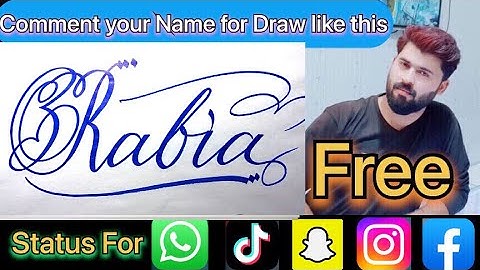 Rabia Name Signature Calligraphy Status | How to Cursive write with cut Marker #rabia @Rabia