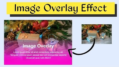 Image Overlay Effect On Hover Using Only HTML & CSS
