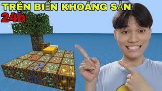 Thử thách 24h sinh tồn trên biển Chỉ Bằng 1 Chiếc..! Bè Gỗ Trong Minecraft