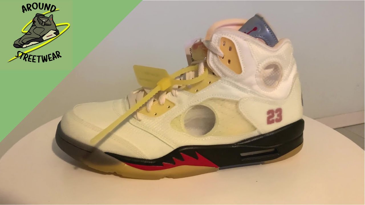 AIR JORDAN 5 x OFF-WHITE SAIL: RECENSIONE E CONFRONTO CON J5 FIRE RED ...