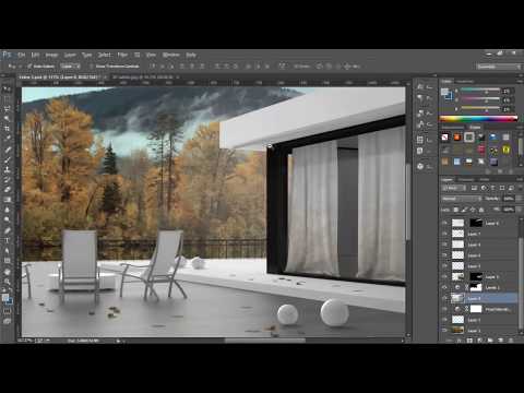 Add Background Architectural - Photoshop Architecture