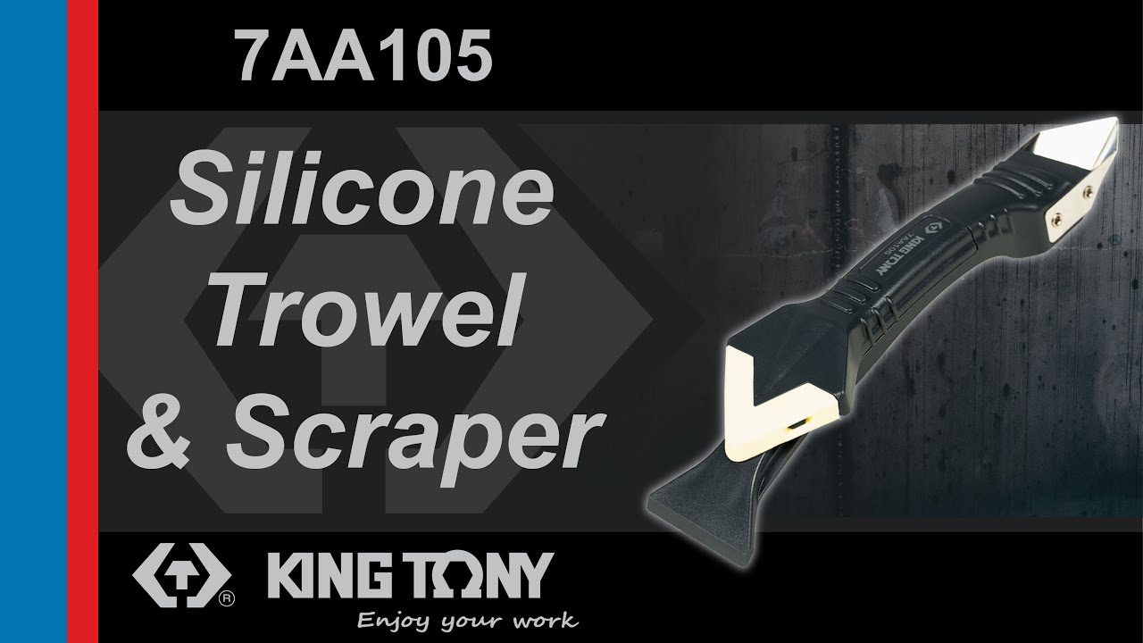 KING TONY-7AA105-Silicone Trowel & Scraper - YouTube