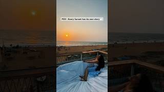 Sunset Stories☀️? sunset beach waves pov viral relatable ytshorts yt travel hair girl