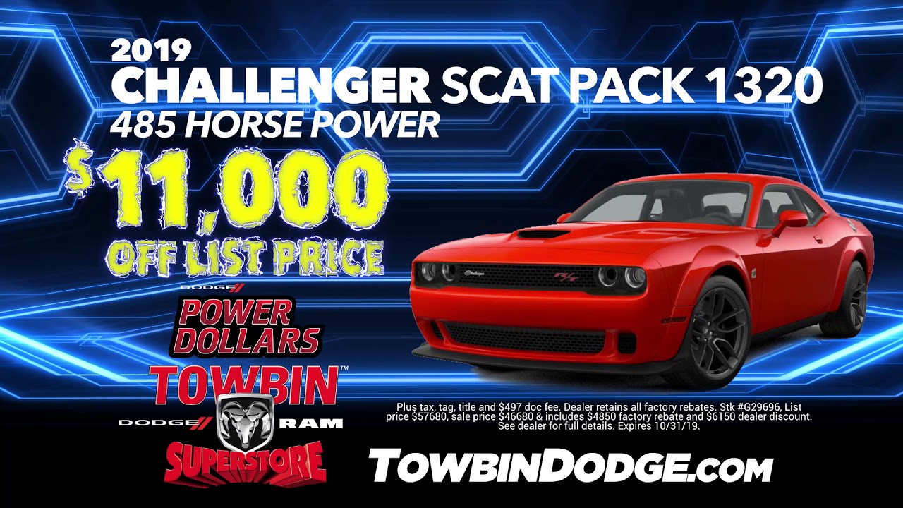 Towbin Dodge  2019 Challenger Scat Pack 1320 11000 Off List Price