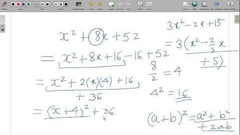 Math Session on how to complete squares for quadratic expressions? | IXPOE