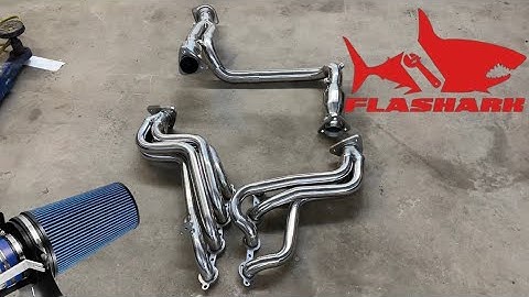 Flashark Racing stainless headers and cold air intake install, review and sound test! 99-06 Chevy