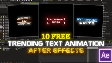 10 Free Text Animations Pack For After Effects - Text Presets Giveaway For After Effects Edits
