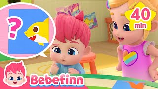 Where Is Shark's Tail? Quiz Time With Bebefinn! | +More Songs Compilation | Best Nursery Rhymes