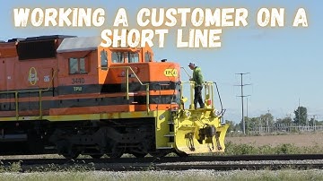 Working a customer on a short line railroad on 97 year old track 43 year old EX-Union Pacific SD40-2