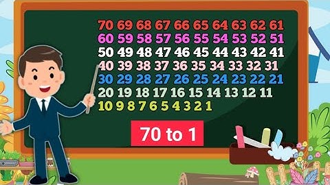 Backward counting || 70 to 1 ||  Nursery, Lkg ,Ukg & Class 1 , 2  || kids space