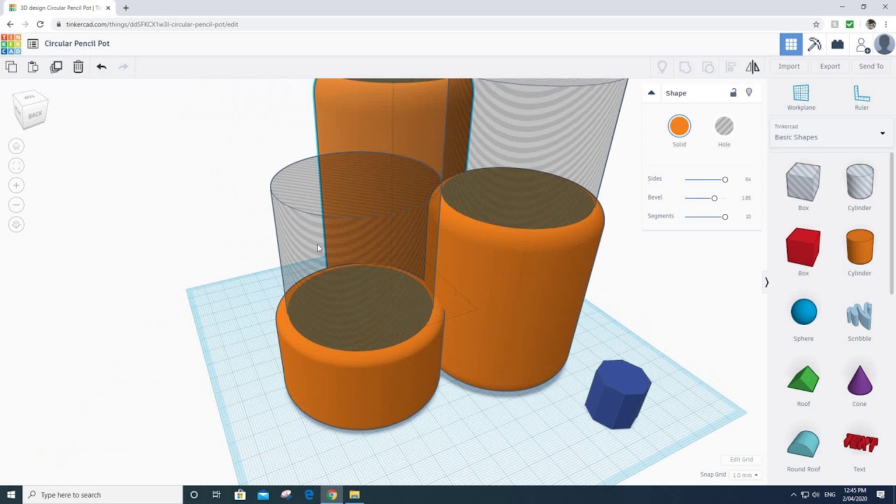 4 Grade 5/6 TinkerCAD Pencil Pot Part 2 Editing YouTube