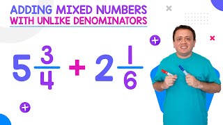 Adding mixed numbers with unlike denominators | Easy