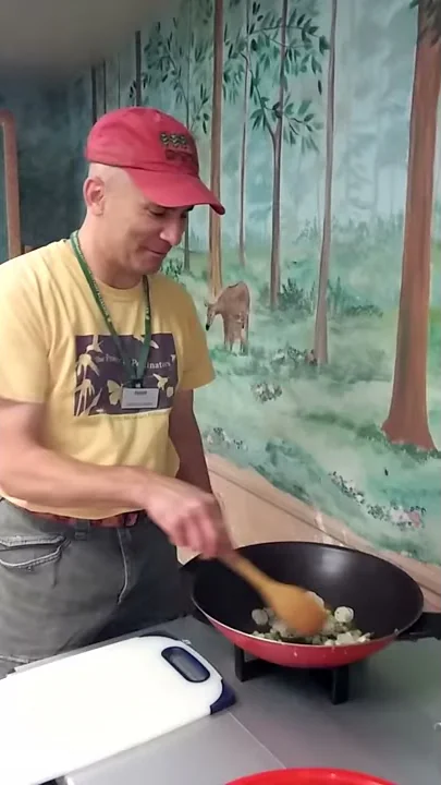 Jason Neumann cooking Arrowhead and Lotus