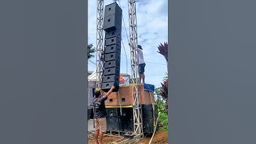 Pasang Line Array Keatas Rigging #soundsystem #soundhoreg #soundhajatan