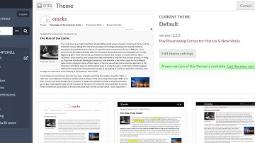 Exhibit Omeka S - Add Site & Theme