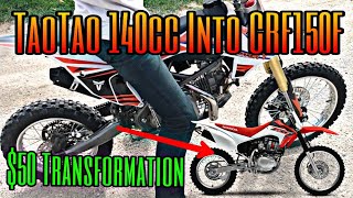 *NEW* Make Your TaoTao 140cc Pit Bike SOUND and RIDE Like a Honda CRF150R for $50 |POWER INCREASE|