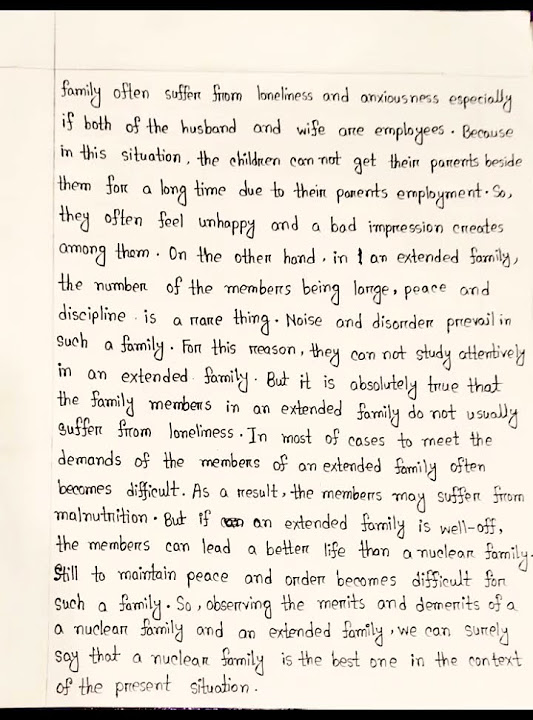 paragraph-english-a-nuclear-family-and-extended-family