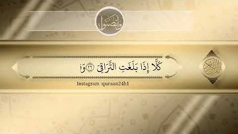 تلاوة خاشعة القارئ محمد جلال الكردي | كلا اذا بلغت التراقي وقيل من راق