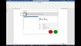 Electronic Signature Addin for MS Word- Windows / Office / 365 Addin