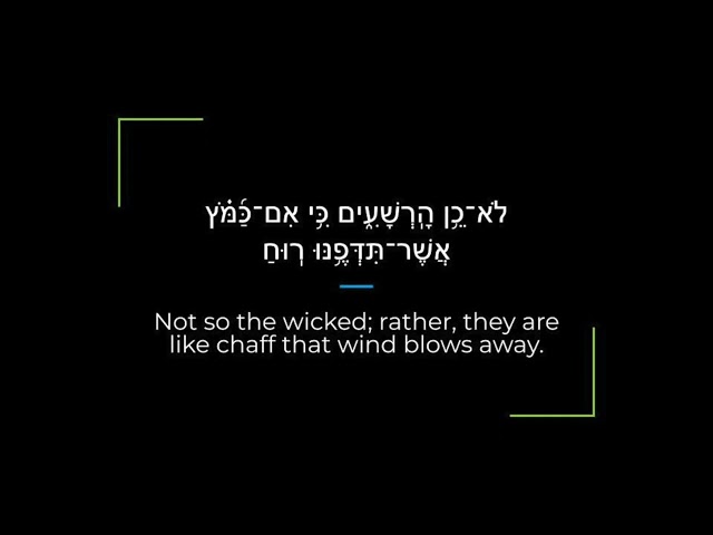 Psalm 1 Zabur/Tehillim Sephardi Hebrew Canting/Recitation with English class=