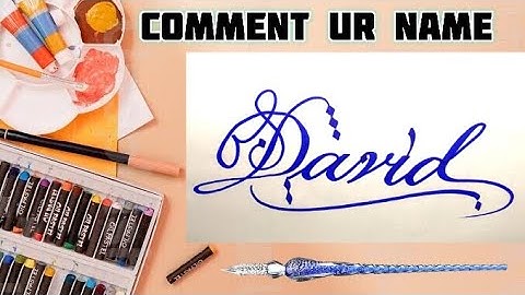 David Name Signature Calligraphy Status | How to Draw, Cursive Calligraphy with Cut Marker