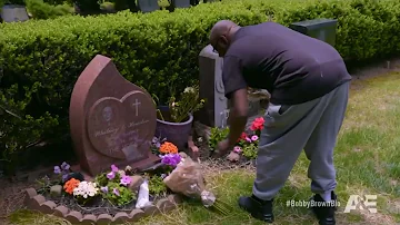 Bobby Brown visits Whitney and Bobbi Kristina Graves