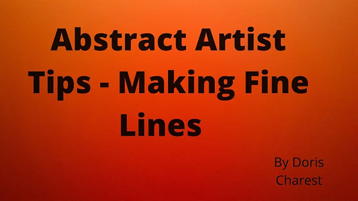Doris Charest Art: Abstract Artist Tips -Using Wat...