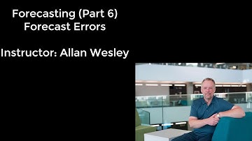 MGTS 352 - Forecasting - Part 6 - Calculation and interpretation of forecast errors
