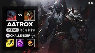 Aatrox vs Renekton Top - KR Challenger - Patch 14.8 Season 14