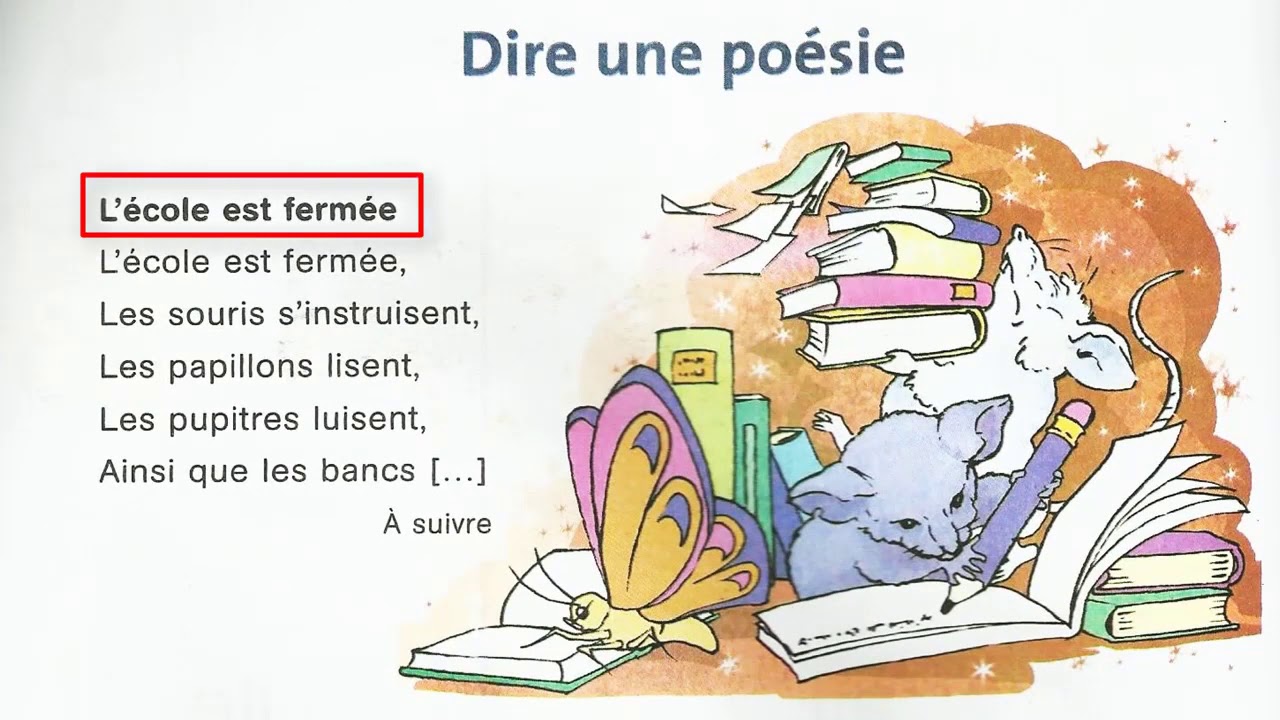 poésie l’école est fermée 2 mes apprentissages en français 3AEP YouTube