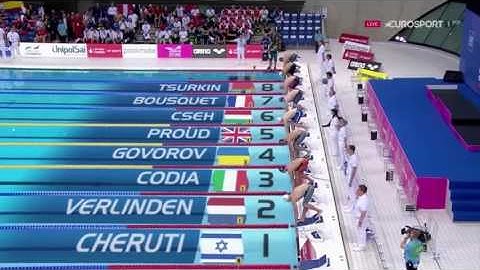 Andrey Govorov Wins Men s 50m Butterfly Final LEN European Swimming Champio
