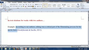 In-text Citations for Works with Two Authors