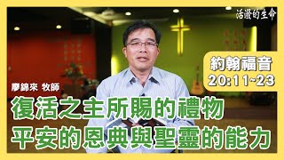 [活潑的生命] 20200315 復活之主所賜的禮物 平安的恩典與聖靈的能力 (約翰福音20:11~23)