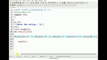 #string vowel count programming in c++